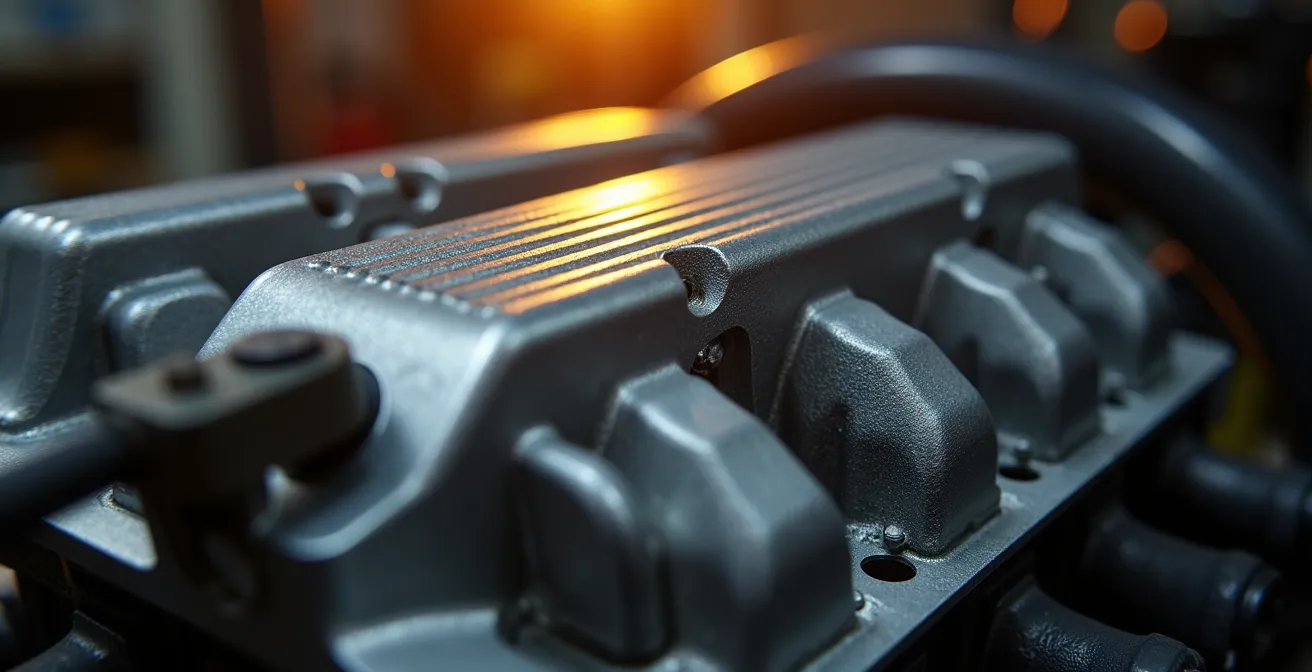 Vue macro détaillée d'un bloc moteur TCe avec focus sur les composants de qualité